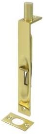 Deltana 6FBS3 6 in. Heavy Duty Square Flush Bolt44; Bright Brass - Solid Brass - 15 Case