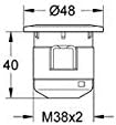 GROHE Push Button and Escutcheon Matt Chrome/Chrome 37115PI0 - Image 4