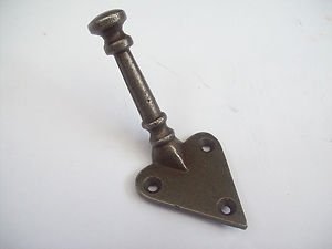 Ironmongery World 5 x Cast Iron Arts and Crafts Vintage Style Wall Coat Robe Hook Voysey Hook