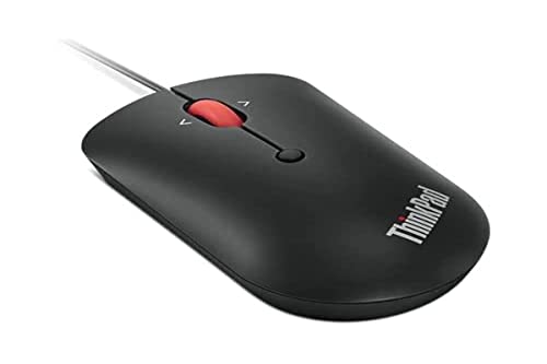 Lenovo ThinkPad USB-C-Kompaktmaus mit Kabel, Schwarz