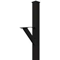 Salsbury Industries 4825BLK In-Ground Mounted Post Modern Decorative Mailbox, Black