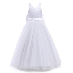 Nileafes Flower Girls Maxi Dress Bridesmaid Wedding