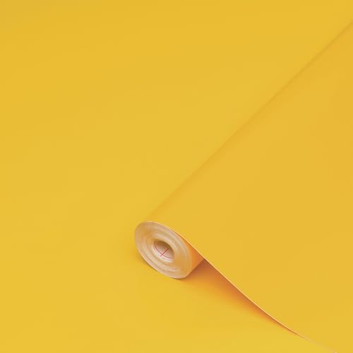 d-c-fix film adhésif pour meuble décoratif Jaune banane 45 cm x 2 m – film adhésif décoratif meubles facile d'entretien pour cuisine, armoire, table et rebord de fenêtre – moderne & durable