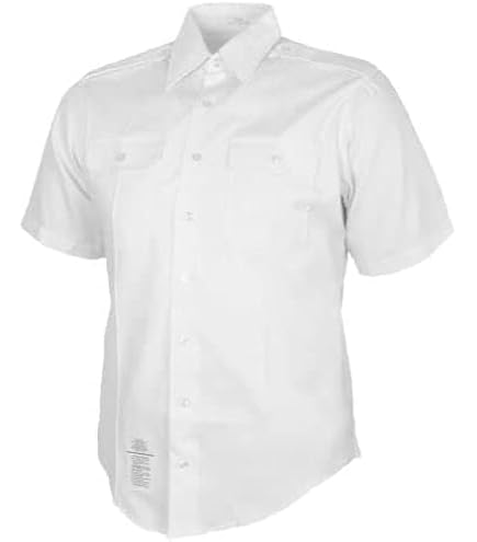 US Army ASU White Dress Short Sleeve Uniform Shirt 14 1/2: Clothing, Shoes & Jewelry