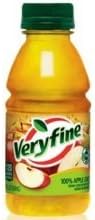 Veryfine 100 Percent Apple Juice, 8 Fluid Ounce -- 24 per case.