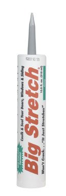 Sashco10010 100 Percent Acrylic Latex Big Stretch High Performance Caulk, 10.5oz Cartridge, Gray (Case of 12)