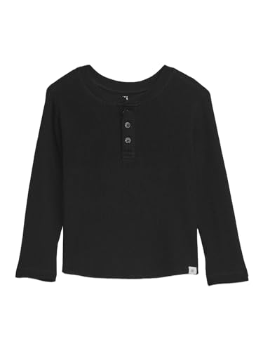 GAP Baby-Boys Thermal Long Sleeve, True Black, 0-3 Months