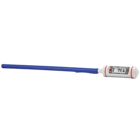 Digi-Sense Traceable Digital Pocket Thermometer with Calibration, 8" Long Stem, 302°F Max - Lab & Field Ready