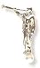 LDS Moroni with Pearl Steel Tie Tack with Gold Finish- Tie Pin, LDS Missionary, Priesthood Gift, Baptism Gift