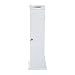HOMCOM Toilet Paper Cabinet, Small Bathroom Corner Floor Cabinet with Doors and Shelves, Thin Storage Bathroom Organizer for Paper Shampoo, White