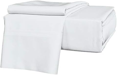 Precious Star Linen Luxury Hotel-Bedding 100% Egyptian Cotton - Genuine 1000 Thread Count Hypoallergenic 4 Piece Sheet Set Fits Mattress Up 16’’ to 18'' Deep Pocket (Twin XL 39 ''x 80'', White Solid)