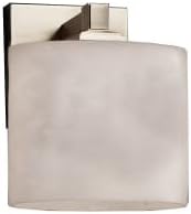 Justice Design Group Lighting Cld-8437-30-Nckl-LED1-700 Regency Ada 1-Light Wall Sconce-Oval Shade-Clouds-LED, Brushed Nickel