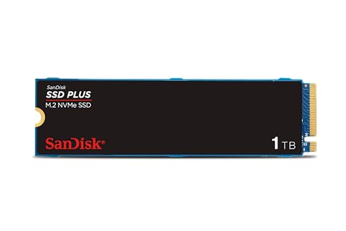 SanDisk SSD Plus M.2 NVMe SSD 1 TB (M.2 2280, PCIe Gen 3.0, einfache Installation, Western Digital Dashboard, 3 Jahre Garantie)