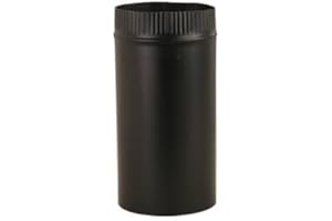 UNITED STATES HDW BM0113 8" x 24" Stove Pipe, Black
