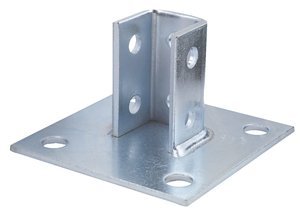 thumbnail image 2 of 10 Pack P2072ASQ Square Post Base – 1-5/8" For Unistrut – Hot Dip Galvanized 4774G 2 of 4