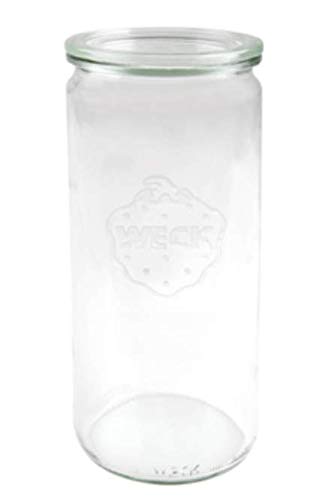 SET OF SIX Large 1040ml Weck Cylinder Jars 21cm high. German Made Classic Design. Model 908