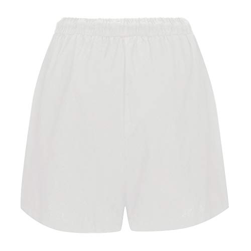 Botrong Women Casual Solid Cotton Shorts Pants Lace Up Gray - Thumbnail 3