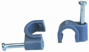 Voltman VOM512202 Box of 20 Cable Clips Diameter 4 mm Grey