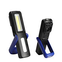 Three trees Lampada da lavoro portatile portatile wireless portatile LED COB con gancio appeso, rack magnetici, (blue)