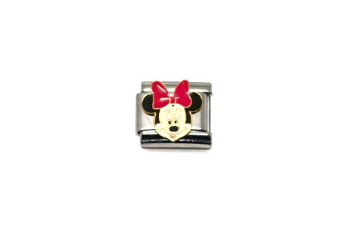 ITALIAN CHARMS DISNEY COLLECTION MINNIE MOUSE ICON STAINLESS STEEL 9MM