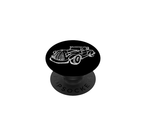 Vintage Classic Old Automobile Car Gift for Men Women Kids PopSockets Adhesive…