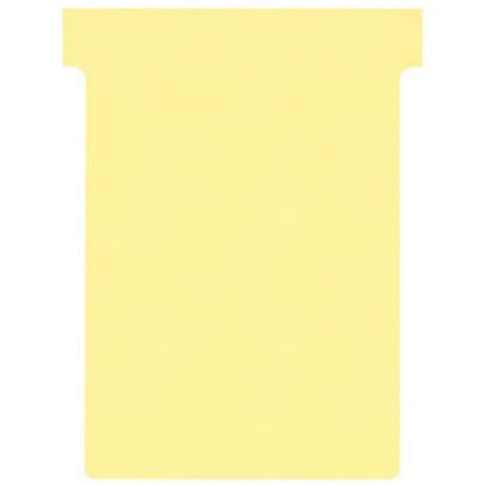Nobo T-Cards Tab Top 15mm W92x Bottom W80x Full H120mm Size 3 Yellow Ref 32938915 [Pack of 100]