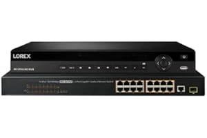 Lorex N883A38B-W 32-Channel 4K Pro Series 8TB Network Video Recorder, with 16 Channel PoE Switch