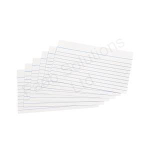 5 Star Record Cards Ruled Both Sides 5x3in 127x76mm White [Pack 100]