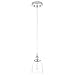Linea di Liara Fiorentino Large Glass Pendant Light Fixture Modern Farmhouse Bell Shaped Kitchen Pendant Lighting Over Island Polished Chrome Pendant Light Shade Over Sink Lighting Fixtures, UL Listed
