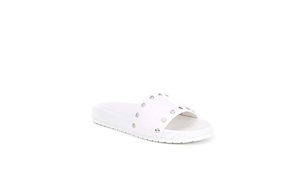 Amazon.com: Donna Karan Cannes - Sandalias de piel, color blanco : Ropa,  Zapatos y Joyería