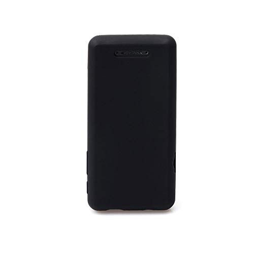 Esimen Premium Silicone Case for Soulcker MP3 Player Tempered Glass Screen Film Screen Protector Cover Travel Carry Pouch Sleeve (Black)