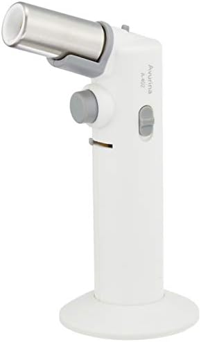 Amazon限定ブランド Avurina アブリナ バーナー 炙り調理用 クッキングバーナー ガス補充 火力調節 小型 ホワイト 火口径 mm A 402