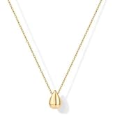 ONLYJUMP 14K Gold Plated Tear Pendant Necklaces for Women Dainty Minimalist Teardrop Necklace Simple Elegant Waterdrop Necklaces Silver Chain Necklace Layering Cute Pendant Choker Necklace Trendy Jewelry Gift
