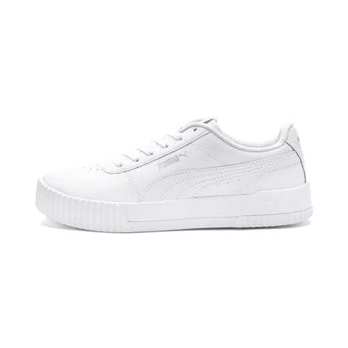 PUMA Women Carina L Sneakers, Puma White-Puma White-Puma Silver, 36 EU