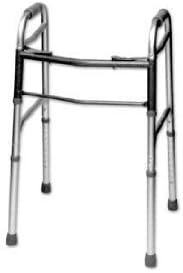 Heavy Duty Deluxe 2 Button Folding Walker ISG1050GW Each by Marble Medical by Invacare Supply Group