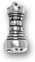 Sterling Silver Rook Chess Piece Charm