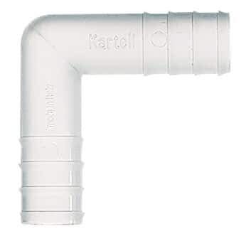 Masterflex Fittings, Clear Polypropylene, Elbow, Hose Barb Union, 8 mm ID; 20/PK