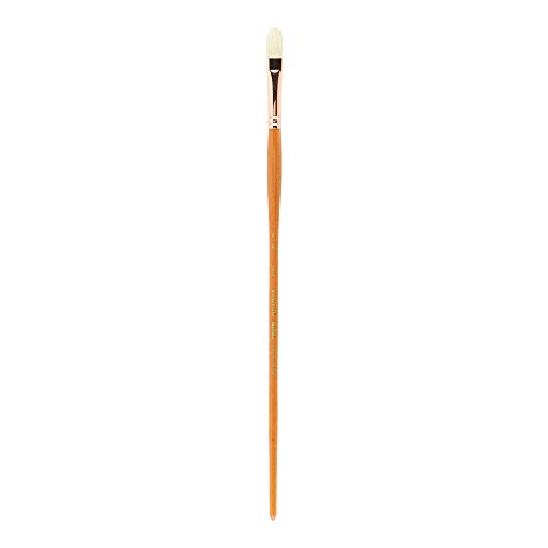 Princeton Refine Artist Brush, Brushes for Oil and Acrylic Paint, Series 5400 Natural Chunking Bristle, Filbert, Size 4