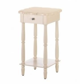 Amazon Com Skb Family Chatham Side Table White End Wood Drawer