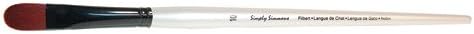 Simply Simmons Extra-Firm Synthetic Long Handle Brushes Filbert LH 4