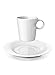 LE TAUCI 5oz Espresso Cups with Saucers, Set of 6, Pocerlain Stackable Demitasse Cups Designed for Espresso Machine - Ristretto, Espresso, Lungo, White