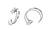 Star Hoop Earrings 925 Sterling Silver Cute Studs for Women Cartilage Sensitive Ears Tiny Small Hoops