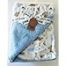 Chick Pea Blue Dinosaurs and Trees Baby Blanket