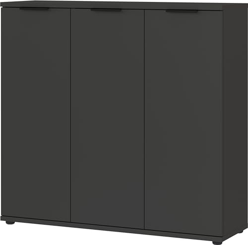 Germania Shoe Cabinet 0360-547 GW-STANTON, in Graphite, Space for up to 24 Pairs of Shoes, 113 x 108 x 37 cm (W x H x D)