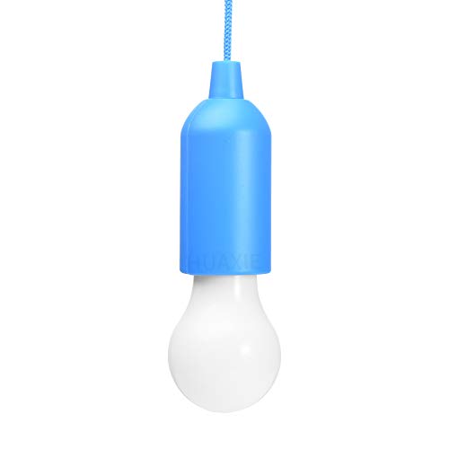 HUAXIE LED Pull Cord Tent Light, Portable Hanging Camping Lantern Indoor Outdoor for Home Decorations LED Lights (Blue) - Thumbnail 6