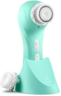 Sonic Cleansing Brush | Waterproof, Skin Exfoliating Cleansing System for Deep Cleaning with 4 Mode Settings, 2 Brush Heads