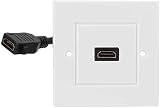 Ancable 1 Port HDMI Wall Box EU White Faceplate Flush Mount view 5