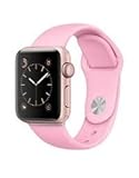 Apple Watch Series 1 Smartwatch 42mm Gold Aluminum Case, Cocoa Sport Band (Newest Model) (Renewed)