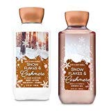 Bath and Body Works Snowflakes & Cashmere Body Care Set. Super Smooth Body Lotion 8 Oz & Shower Gel 10 Oz.