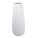 Gemseek 8 inch White Ceramic Flower Vase, Table Vase for Living Room Home Decor, Wedding Centerpieces/Arrangements